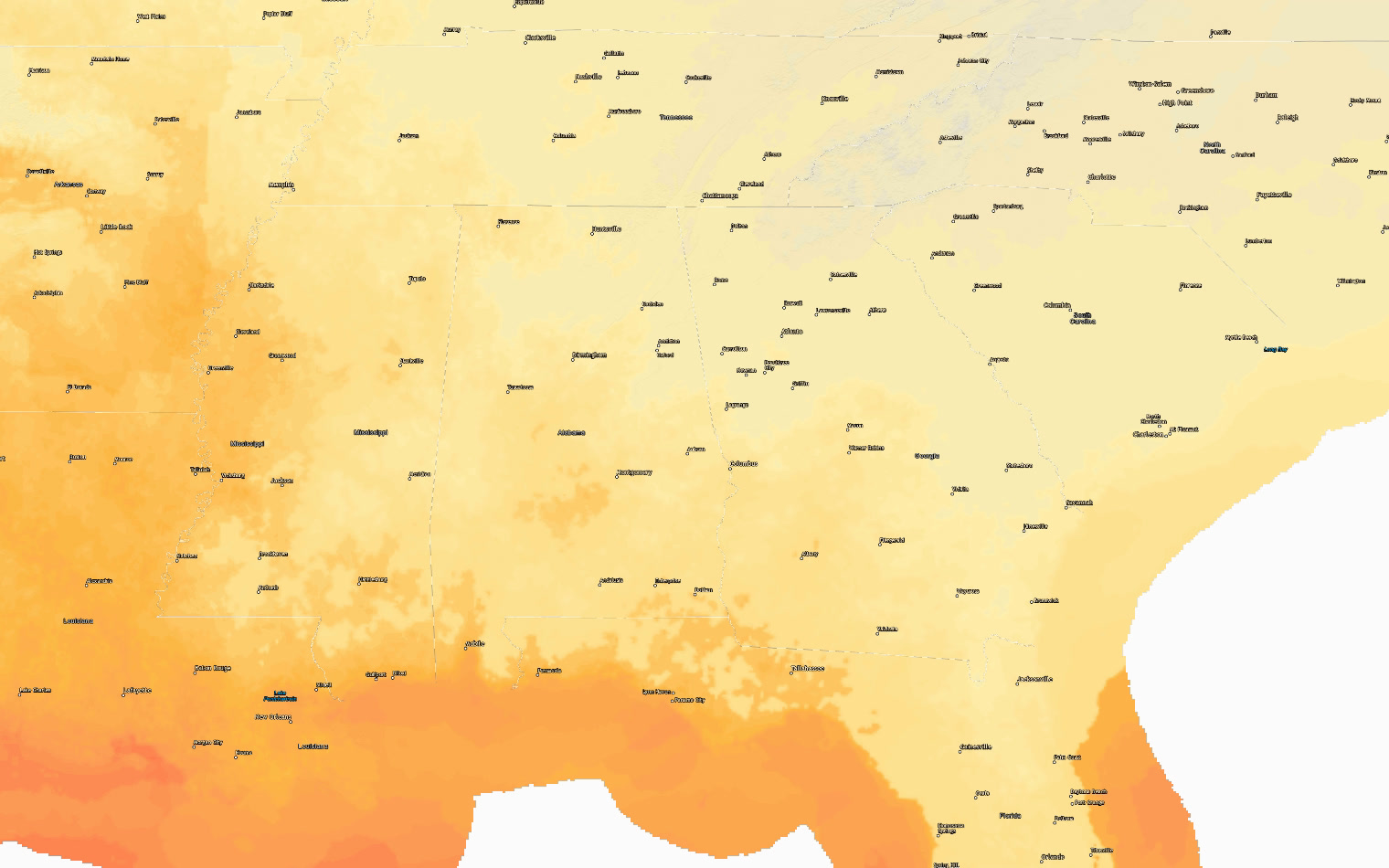 What the air actually feels like across the Southeast