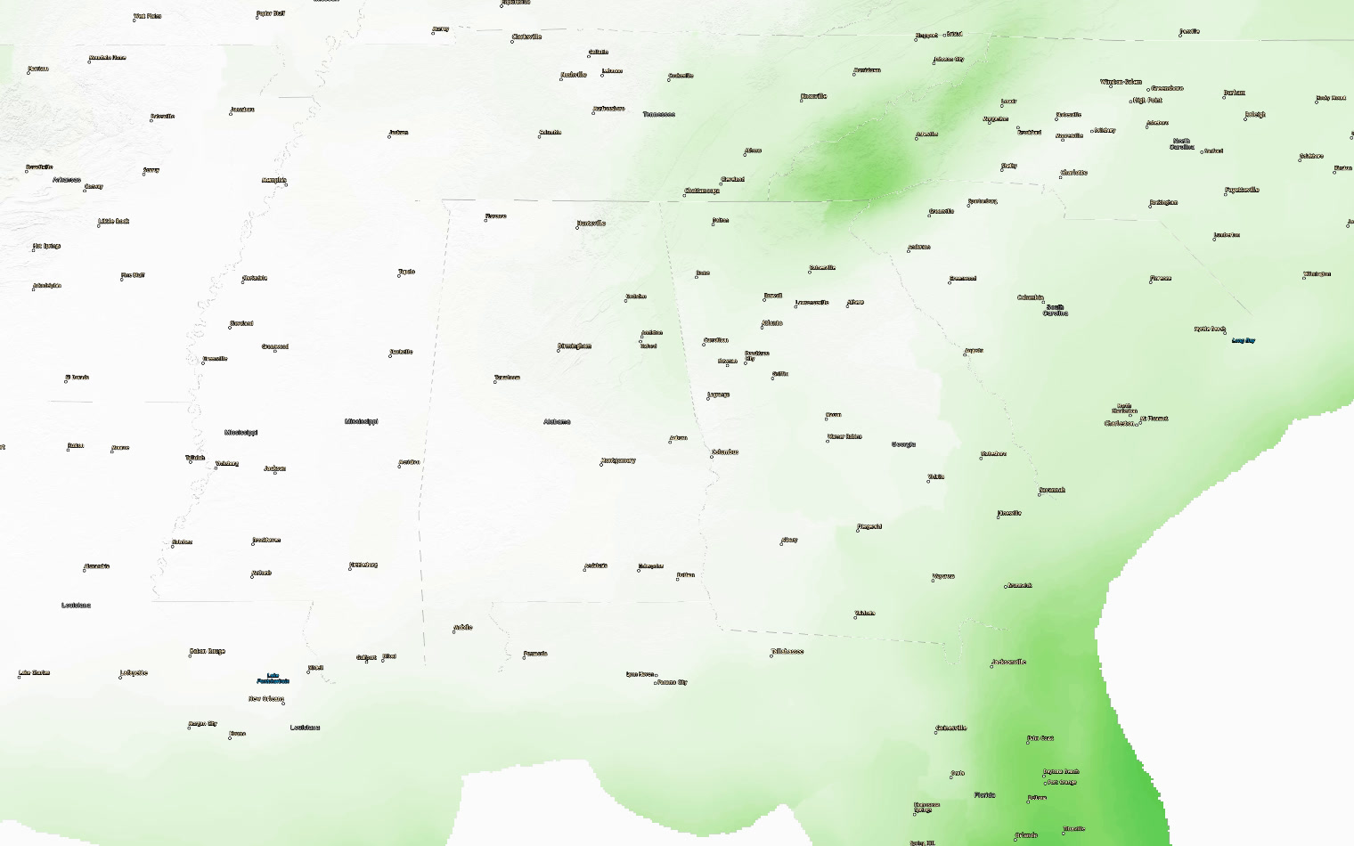 Chance of rain over the next twelve hours